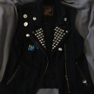Women’s Black studded vest
